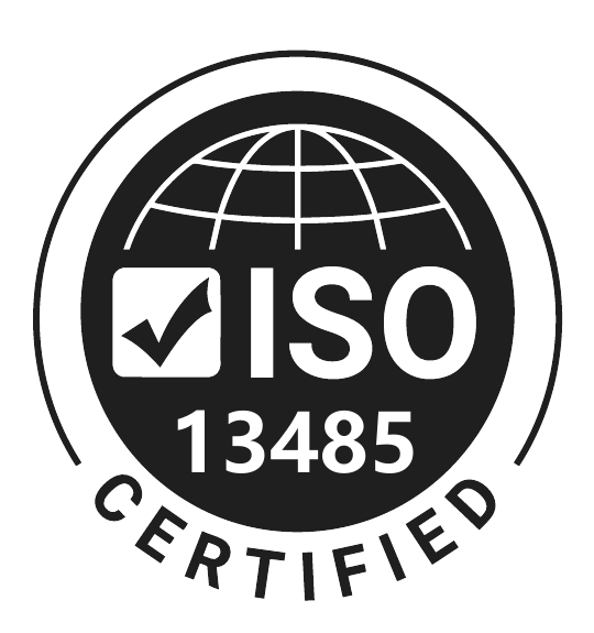 ISO 13485 certification badge